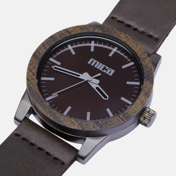 The Morris Kodiak Scroll Wood Watch by Mica - Picture 2 of 10